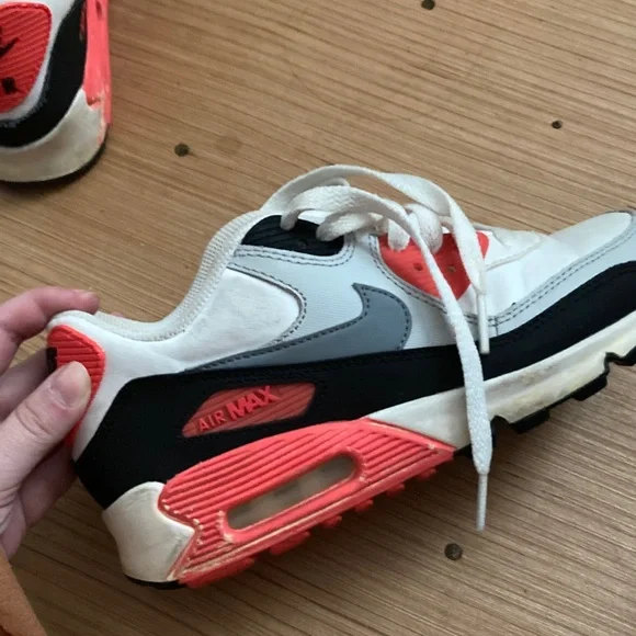 Nike Air Max Sneakers in White, Black, and Red - Picture 9 of 11
